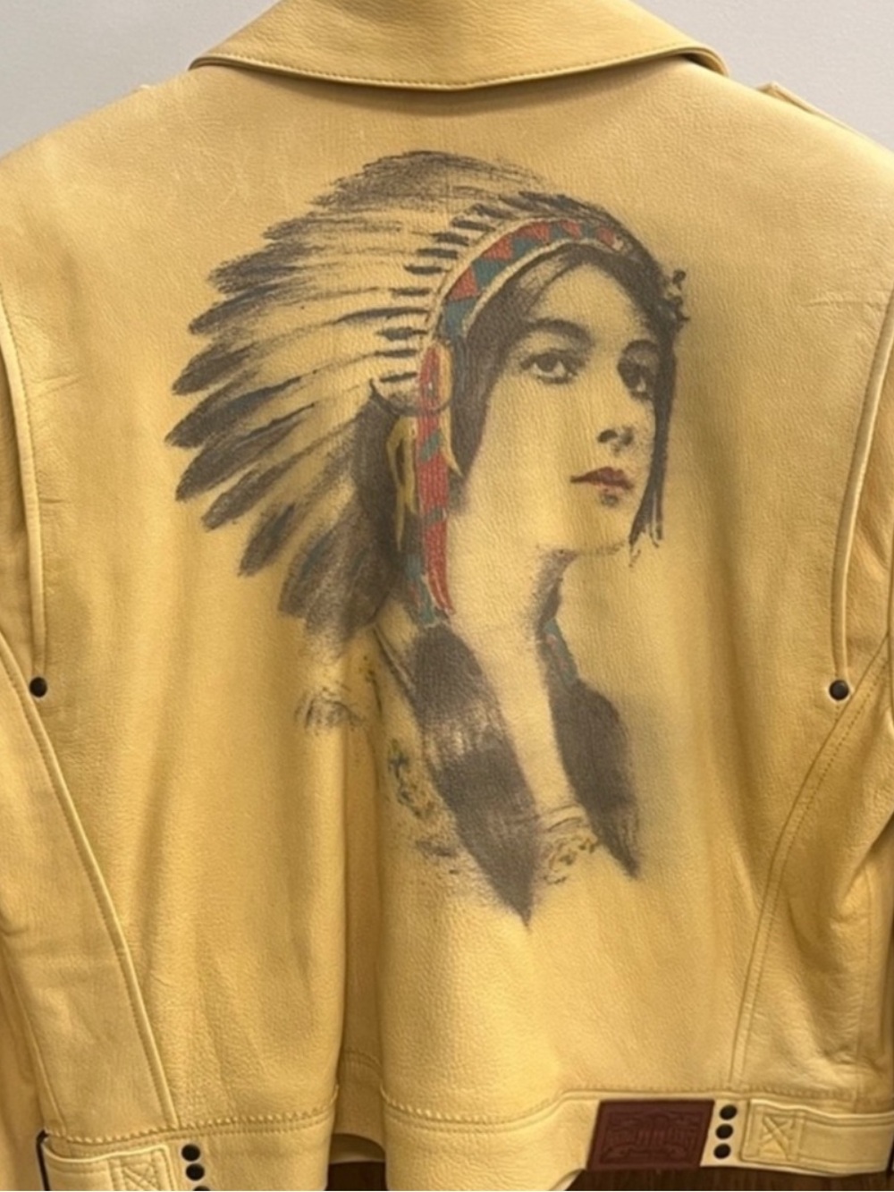 Rare Double D Ranch Jacket Indian Princess warrior Native American headress S
